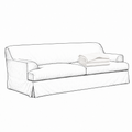 Klädsel Frances 3-Sitssoffa True White