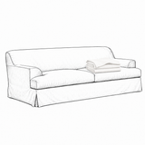 Klädsel Frances 3-Sitssoffa True White