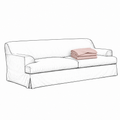 Klädsel Frances 3-Sitssoffa Blush