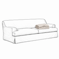 Cover Frances 3-Seat Sofa Dotted Brown