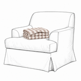 Cover Frances Armchair Stripe Brown