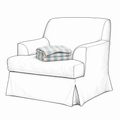 Cover Frances Armchair Stripe Blue