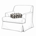 Cover Frances Armchair Stripe Black