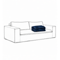 Cover Luca Grande 2-Seat Sofa Deep Blue