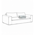 Cover Luca Grande 2-Seat Sofa Stripe Blue