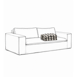 Upholstery Luca Grande 2-Seater Sofa Striped Black