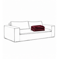 Cover Luca Grande 2-Seat Sofa Ruby Red
