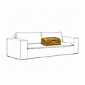 Cover Luca Original 2-Seat Sofa Amber