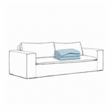 Upholstery Luca Original 2-Seater Sofa Baby Blue