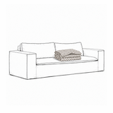 Upholstery Luca Original 2-Seater Sofa Dotted Black