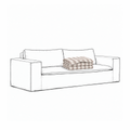 Cover Luca Original 2-Seat Sofa Stripe Brown