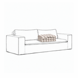 Cover Luca Original 2-Seat Sofa Stripe Brown