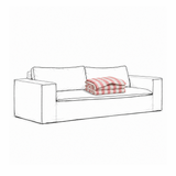 Upholstery Luca Original 2-Seater Sofa Striped Coral