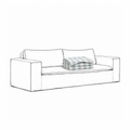 Cover Luca Original 2-Seat Sofa Stripe Blue