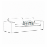 Upholstery Luca Original 2-Seater Sofa Striped Light Blue