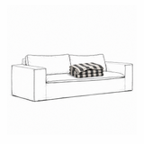 Upholstery Luca Original 2-Seater Sofa Striped Black