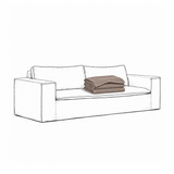 Upholstery Luca Original 2-Seater Sofa Elephant