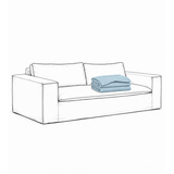 Upholstery Luca Grande 2-Seater Sofa Baby Blue