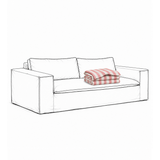 Upholstery Luca Grande 2-Seater Sofa Striped Coral