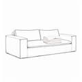 Cover Luca Grande 2-Seat Sofa True White