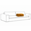 Cover for Luca Grande 3-Seat Sofa Amber