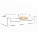 Cover Luca Grande 3-Seat Sofa Creme