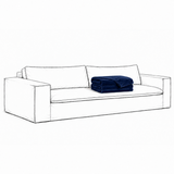 Upholstery Luca Grande 3-Seater Sofa Deep Blue