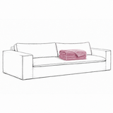 Upholstery Luca Grande 3-Seater Sofa Dusty Pink