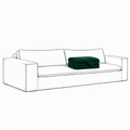 Cover Luca Grande 3-Seat Sofa Emerald Green
