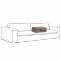 Cover Luca Grande 3-Seat Sofa Greige