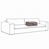 Upholstery Luca Grande 3-Seater Sofa Greige
