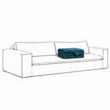 Upholstery Luca Grande 3-Seater Sofa Petrol
