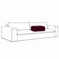 Klädsel Luca Grande 3-Sitssoffa Ruby Red