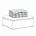 Cover Luca Footstool Stripe Blue
