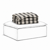 Cover Luca Footstool Stripe Black